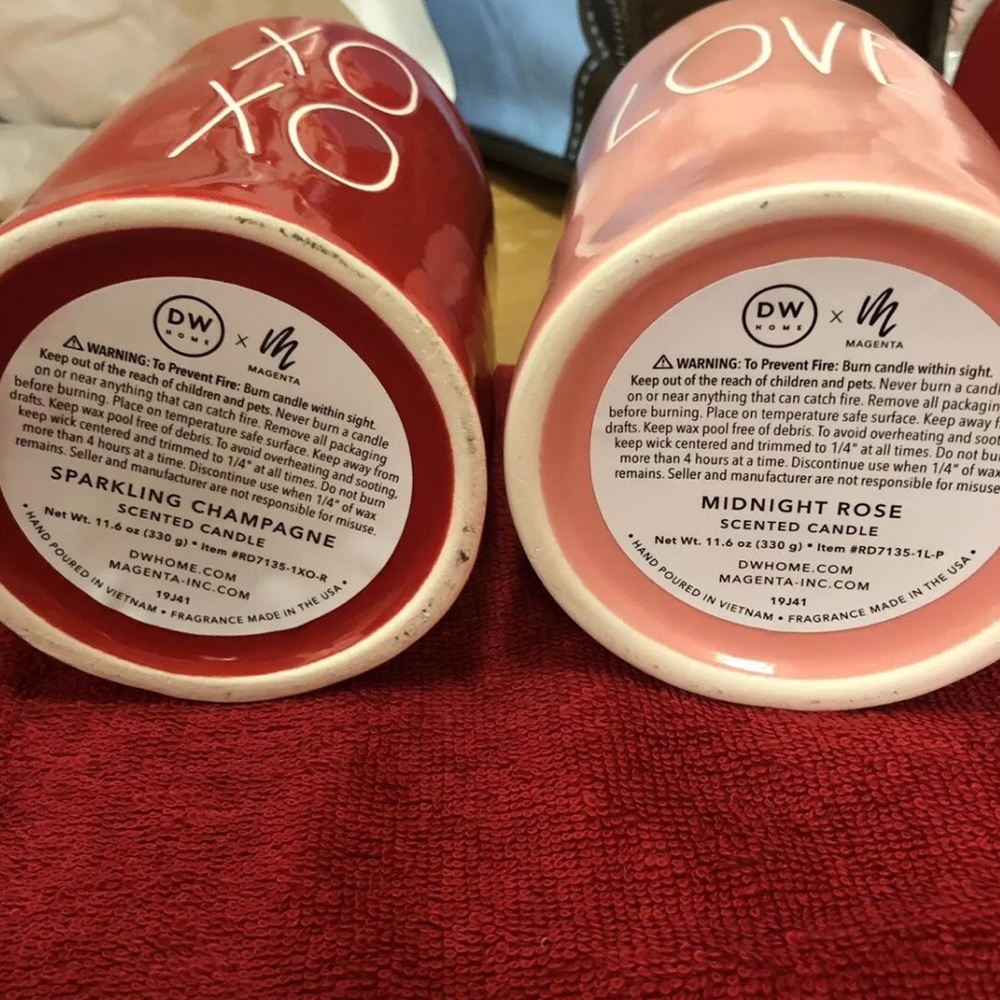 🔥 NEW Rae Dunn Valentines Candles mix n match🕯💖 Pink LOVE - Picture 2 of 8